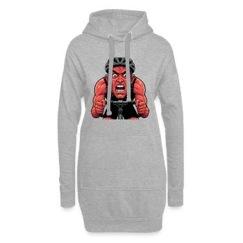 Vélo de route Vélo Vélo Sport Vélo VTT - Sweat-shirt à capuche long Femme - gris chiné - Devant