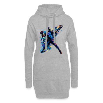 Quarterback de football américain | Art d’action - Sweat-shirt à capuche long Femme - gris chiné - Devant