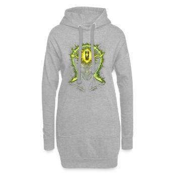 Energy Drink - Hoodie-Kleid - Grau meliert - Vorne