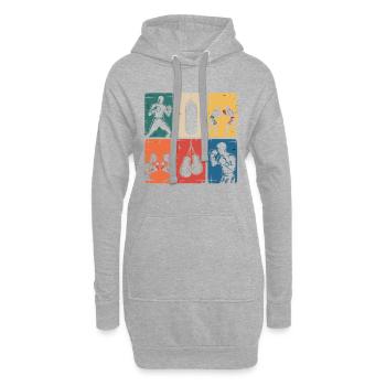Boxen Mosaik Kraft - Hoodie-Kleid - Grau meliert - Vorne
