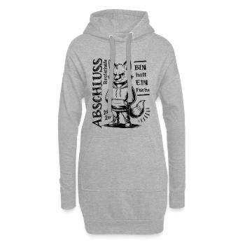 Realschule Abschluss 2026 - Bin halt ein Fuchs - Hoodie-Kleid - Grau meliert - Vorne