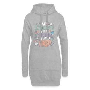 Enseignant en soins infirmiers : mes élèves me gardent infirmier enseignant - Sweat-shirt à capuche long Femme - gris chiné - Devant