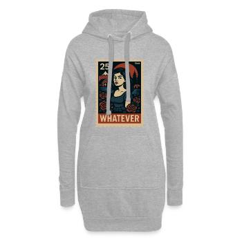 Welches Mondlichtrosen-Porträt auch immer - Hoodie-Kleid - Grau meliert - Vorne