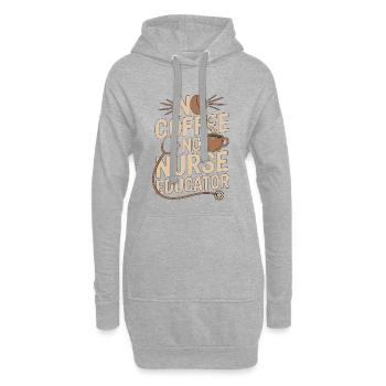 Éducateur en soins infirmiers sans café sans allaitement Amoureux du café - Sweat-shirt à capuche long Femme - gris chiné - Devant