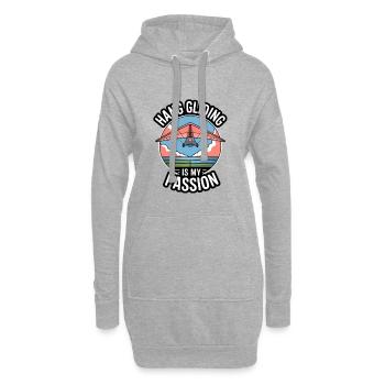 Drachenflieger Hängegleiter Luftsport Enthusiasten - Hoodie-Kleid - Grau meliert - Vorne