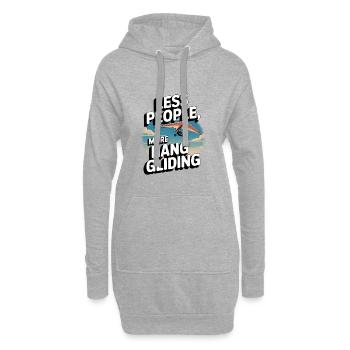 Drachenflieger Hängegleiter Luftsport Enthusiasten - Hoodie-Kleid - Grau meliert - Vorne