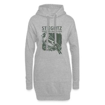 Chardonneret de l’année 2016 - Sweat-shirt à capuche long Femme - gris chiné - Devant