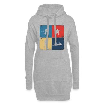 Tir de ski de biathlon : Répétition du design Sports d’hiver - Sweat-shirt à capuche long Femme - gris chiné - Devant