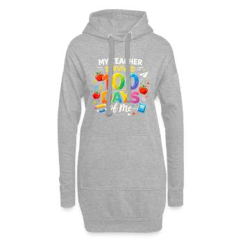 Mein Lehrer überlebt 100 Tage - Hoodie-Kleid - Grau meliert - Vorne