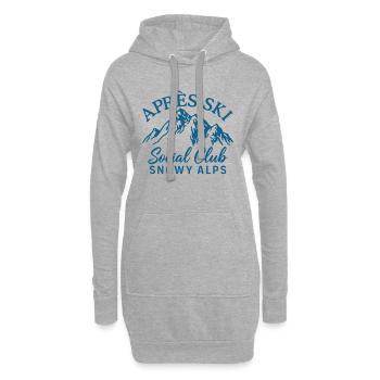 Apres Ski Social Club Bernese Alps - Hoodie-Kleid - Grau meliert - Vorne
