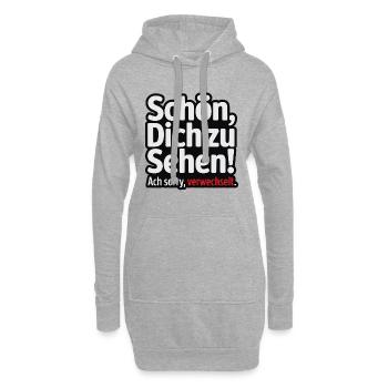 Schön, Dich zu sehen - Sorry, verwechselt. - Hoodie-Kleid - Grau meliert - Vorne