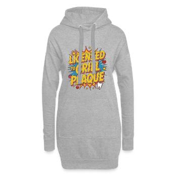Periodontist Licensed To Grill Plaque Gum Health - Hoodie-Kleid - Grau meliert - Vorne