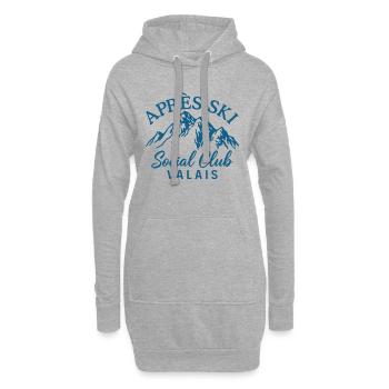 Apres Ski Social Club Valais - Hoodie-Kleid - Grau meliert - Vorne