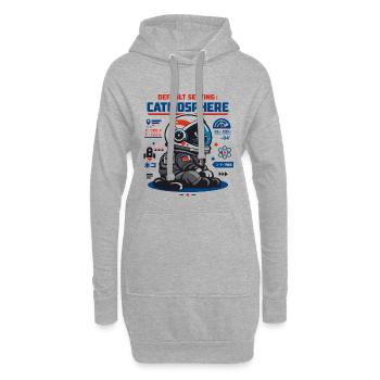 Mode par défaut Catmosphere | Astro Cat - Sweat-shirt à capuche long Femme - gris chiné - Devant