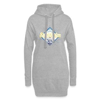 Capitale de Stockholm, Suède, souvenir viking - Sweat-shirt à capuche long Femme - gris chiné - Devant