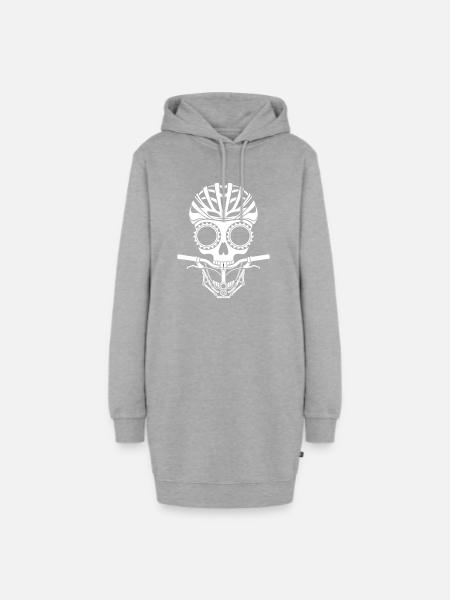 Fahrrad Rennrad Radfahrer Bikesport Mountainbike - Hoodie-Kleid - Grau meliert