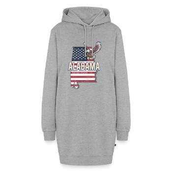 Alabama Vereinigte Staaten Vintage Souvenir - Hoodie-Kleid - Grau meliert - Vorne