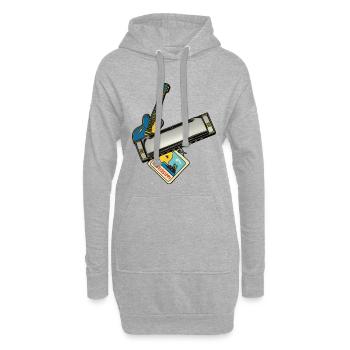 THE BLUES ROAD #1 - sound & vision - Sweat-shirt à capuche long Femme - gris chiné - Devant