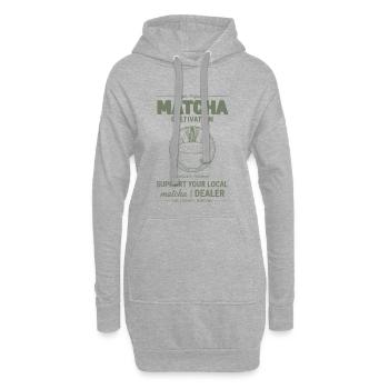 Kyoto Prefecture Matcha Cultivation Support Your - Hoodie-Kleid - Grau meliert - Vorne