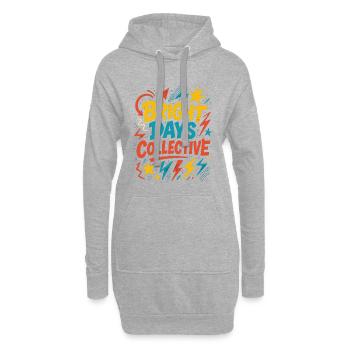 Bright Days Collective – Typographie rétro - Sweat-shirt à capuche long Femme - gris chiné - Devant