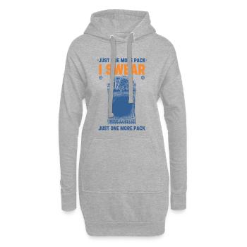 Nur noch ein Pack, ich schwöre, Sammelkarten-Booster - Hoodie-Kleid - Grau meliert - Vorne