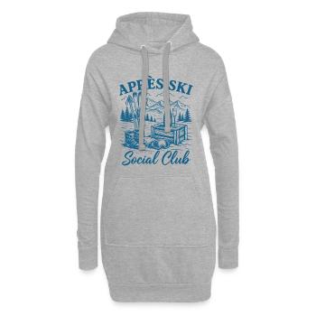 Après Ski Social Club Skifahren Winter - Hoodie-Kleid - Grau meliert - Vorne