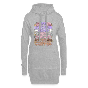PT Educator Brain 90% Anatomy Movement Specialist - Hoodie-Kleid - Grau meliert - Vorne