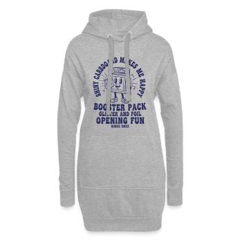 Glänzender Karton macht mich glücklich Booster-Pack - Hoodie-Kleid - Grau meliert - Vorne
