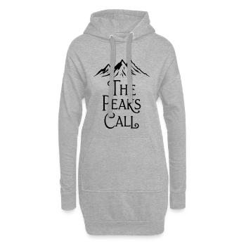 Les sommets appellent la randonnée des montagnes une aventure naturelle - Sweat-shirt à capuche long Femme - gris chiné - Devant
