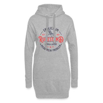 Rentenalter 2027 Liegestuhl Vintage Ruhestand - Hoodie-Kleid - Grau meliert - Vorne