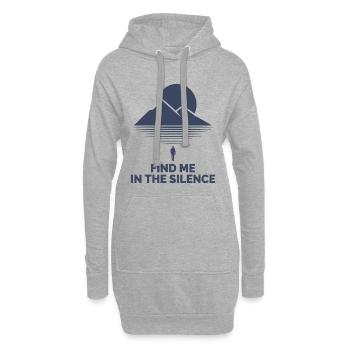 Find Me In The Silence Berg Motiv - Hoodie-Kleid - Grau meliert - Vorne
