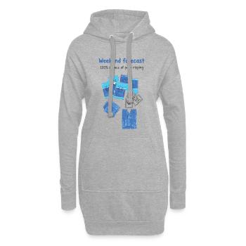 Wochenendprognose 100 Chance, dass das Rudel reißt - Hoodie-Kleid - Grau meliert - Vorne
