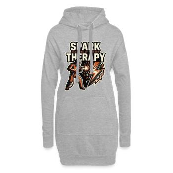 Spark Therapy Schweißen Funken Motiv - Hoodie-Kleid - Grau meliert - Vorne