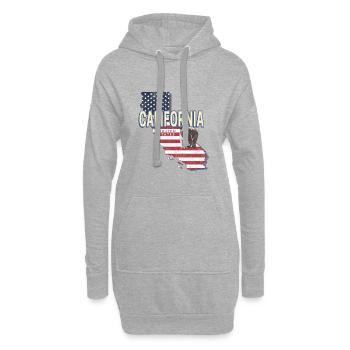 Kalifornien Vereinigte Staaten Landkarte Souvenir - Hoodie-Kleid - Grau meliert - Vorne