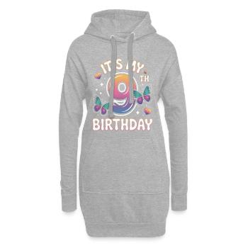 Roue des couleurs du neuvième anniversaire 9 - Sweat-shirt à capuche long Femme - gris chiné - Devant