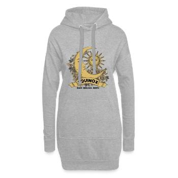 Bénédictions d’Ostara : Renouveau Équinoxe Renouveau - Sweat-shirt à capuche long Femme - gris chiné - Devant