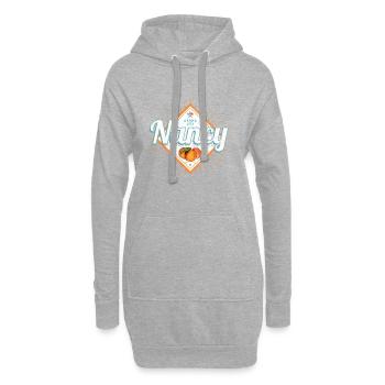 Nancy Stadt Grand Est Frankreich Souvenir - Hoodie-Kleid - Grau meliert - Vorne