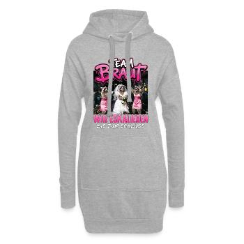 Enterrement de vie de garçon T-shirt des femmes Enterrement de vie de jeune fille - Sweat-shirt à capuche long Femme - gris chiné - Devant