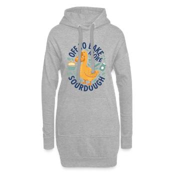 Sourdough Off To Bake More Sourdough Bread Baking - Hoodie-Kleid - Grau meliert - Vorne
