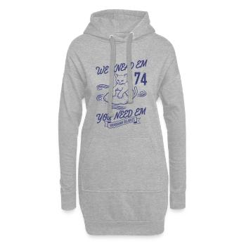 Pain au levain Cuissons, nous pétrissons les Tu en as besoin - Sweat-shirt à capuche long Femme - gris chiné - Devant