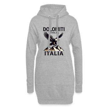 Dolomiti Italia - Sweat-shirt à capuche long Femme - gris chiné - Devant