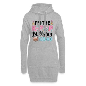 Je suis l’équipe d’anniversaire K-Pop - Sweat-shirt à capuche long Femme - gris chiné - Devant