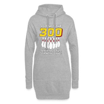 Bowling 300 Ten Pins Still Standing Club - Hoodie-Kleid - Grau meliert - Vorne