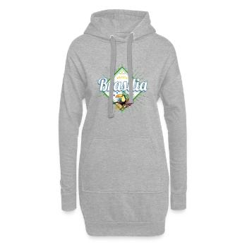 Souvenir du toucan du Distrito Federal du Brésil de Brasília - Sweat-shirt à capuche long Femme - gris chiné - Devant
