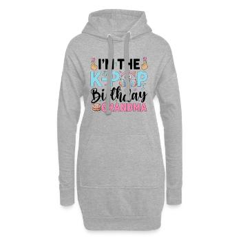Je suis la grand-mère d’anniversaire de la K-Pop - Sweat-shirt à capuche long Femme - gris chiné - Devant