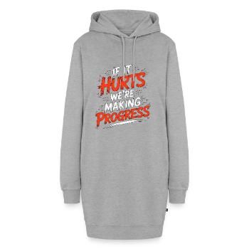 Hand Therapist If It Hurts We're Physiotherapist - Hoodie-Kleid - Grau meliert - Vorne