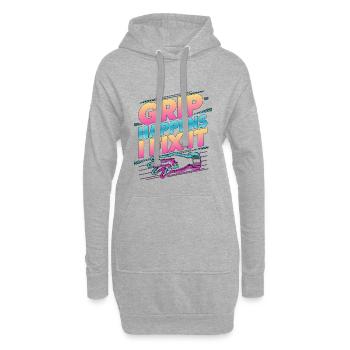 Hand Therapist Grip Happens I Fix Physiotherapist - Hoodie-Kleid - Grau meliert - Vorne