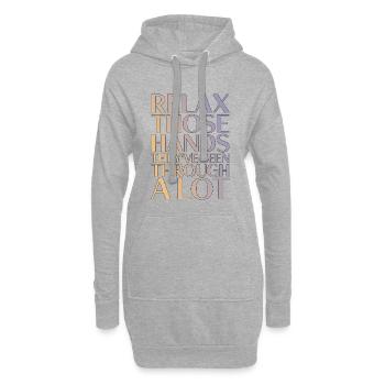 Hand Therapist Relax Those Hands Physiotherapist - Hoodie-Kleid - Grau meliert - Vorne