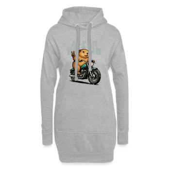 Randonnée de cyclistes alpins - Sweat-shirt à capuche long Femme - gris chiné - Devant
