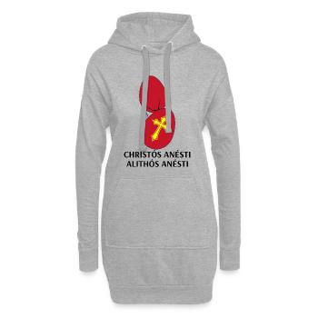 Christos Anesti Alithos Anesti Orthodoxes Ostern - Hoodie-Kleid - Grau meliert - Vorne